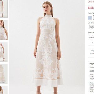 Karen Millen Organdie Applique Dress